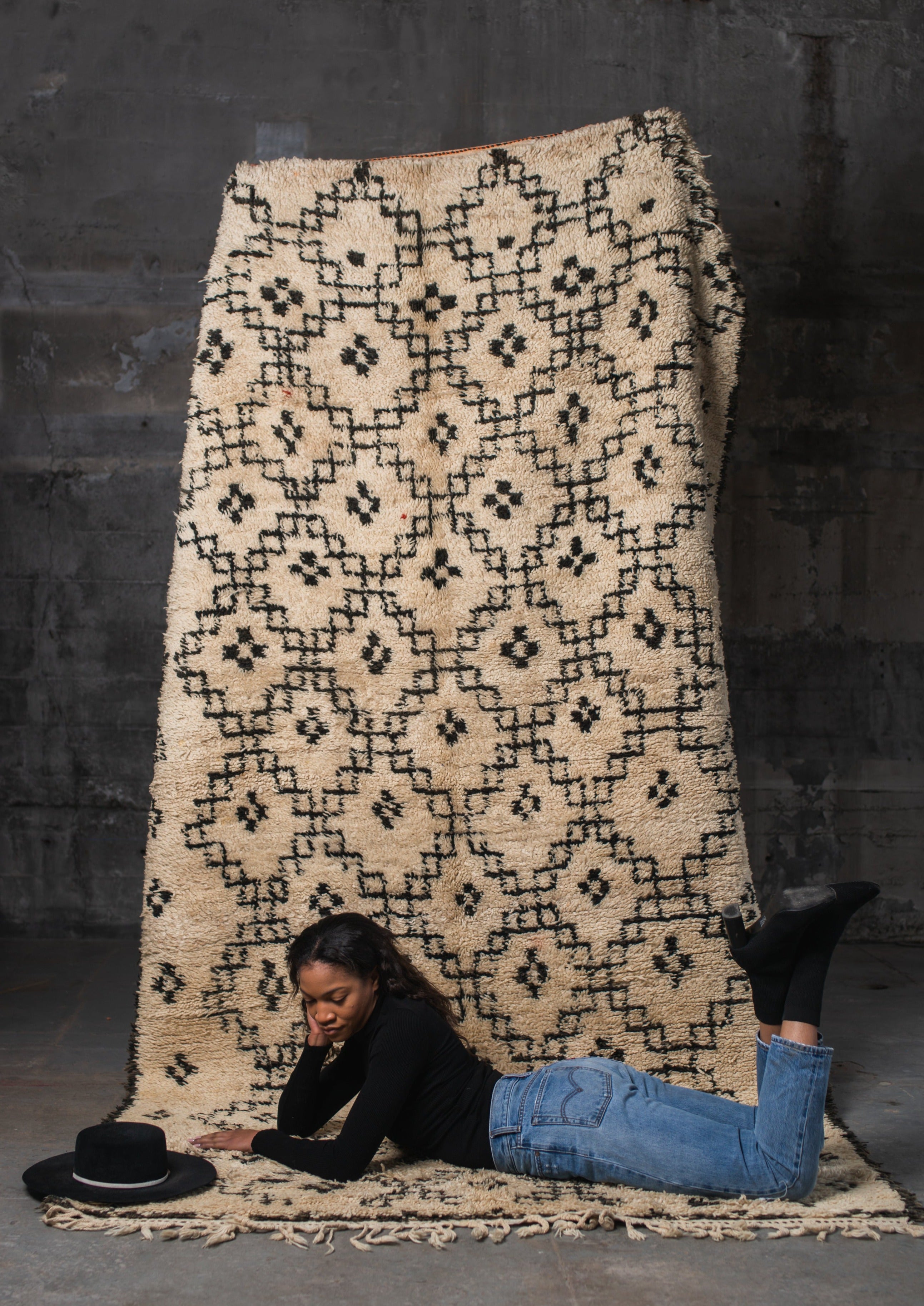Vintage Beni Ourain area rug