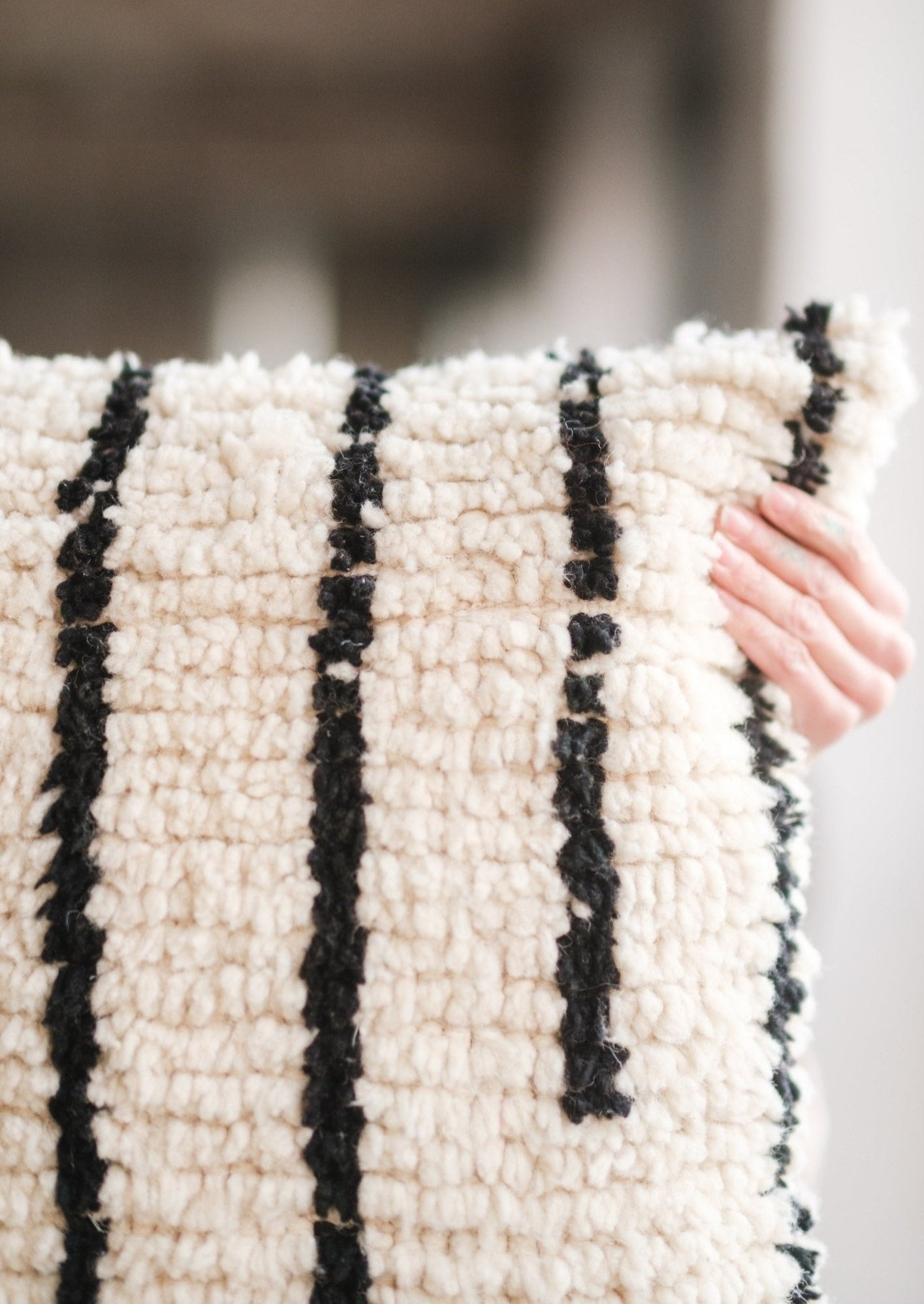 Black & White Plush Pillows - Modern Myth Decor